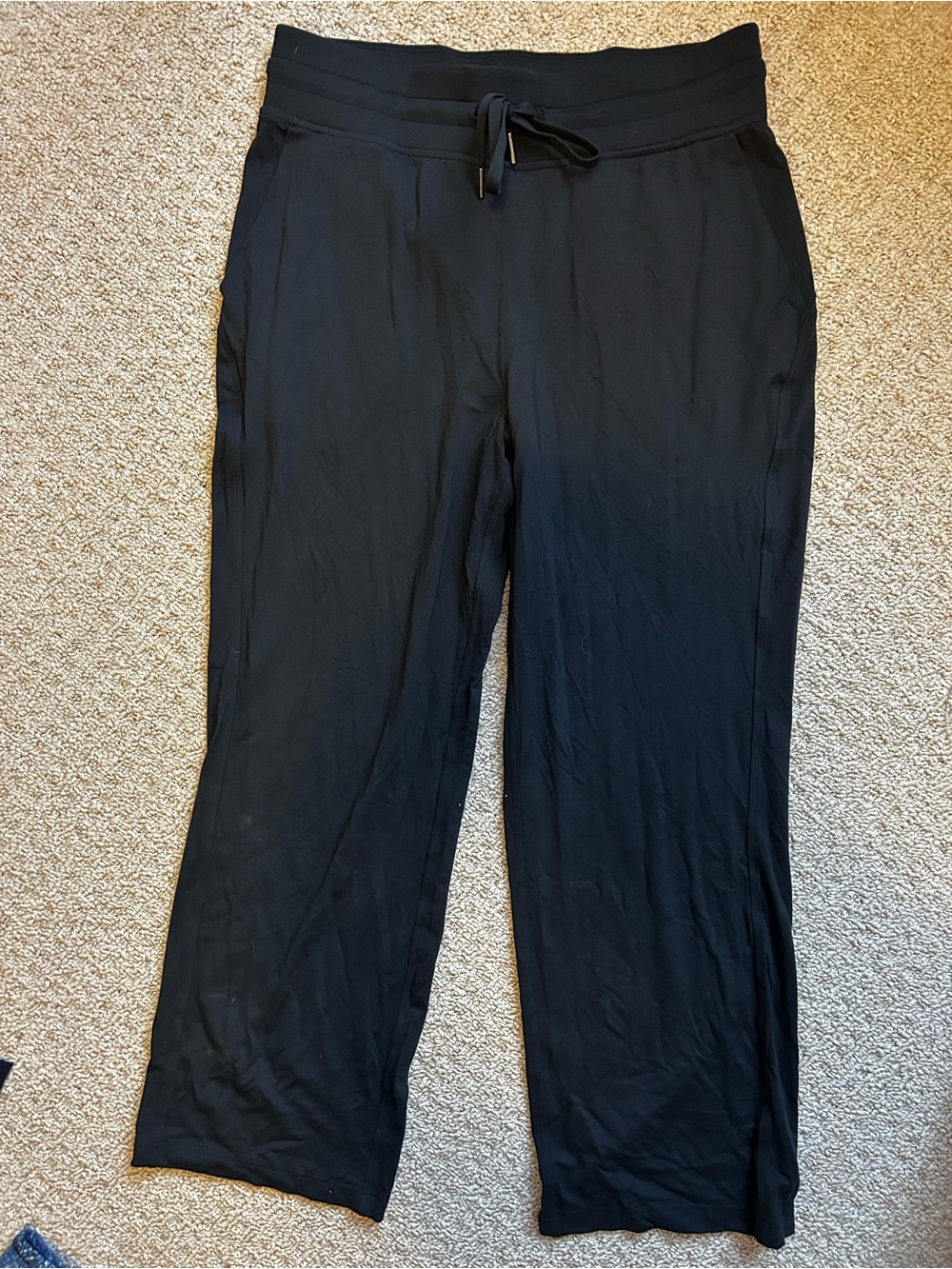 lululemon athletica Black Wide-Leg Drawstring Track Pants